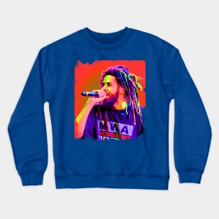 J. Cole//Pop Art Style Crewneck Sweatshirt